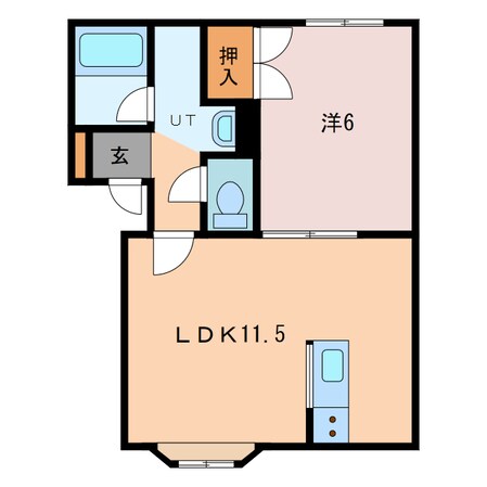 フォレストハイムⅡの物件間取画像